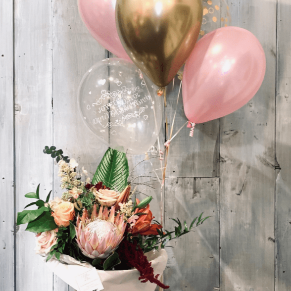 Grand combo ballons et bouquet - Miss Lili's Boutique