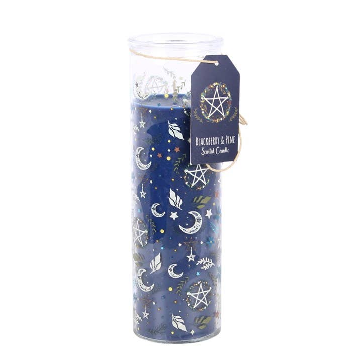 Bougie tube imprimée « Sortilège du solstice » — mûre & pin - Miss Lili's Boutique