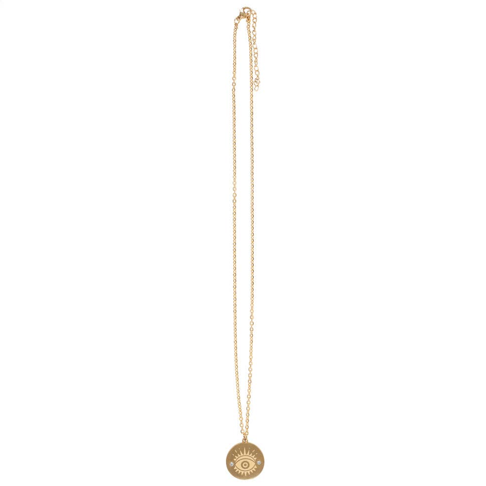 Ensemble cadeau collier et plat à bibelots Œil qui voit tout - Miss Lili's Boutique