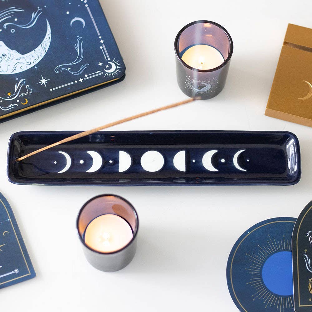 Attrape-cendres en céramique Phase de Lune Bleue - Miss Lili's Boutique