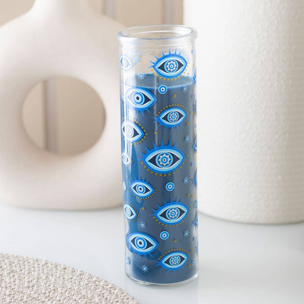 Bougie Tube Rose Blanche Œil Omniscient Imprimé - Miss Lili's Boutique