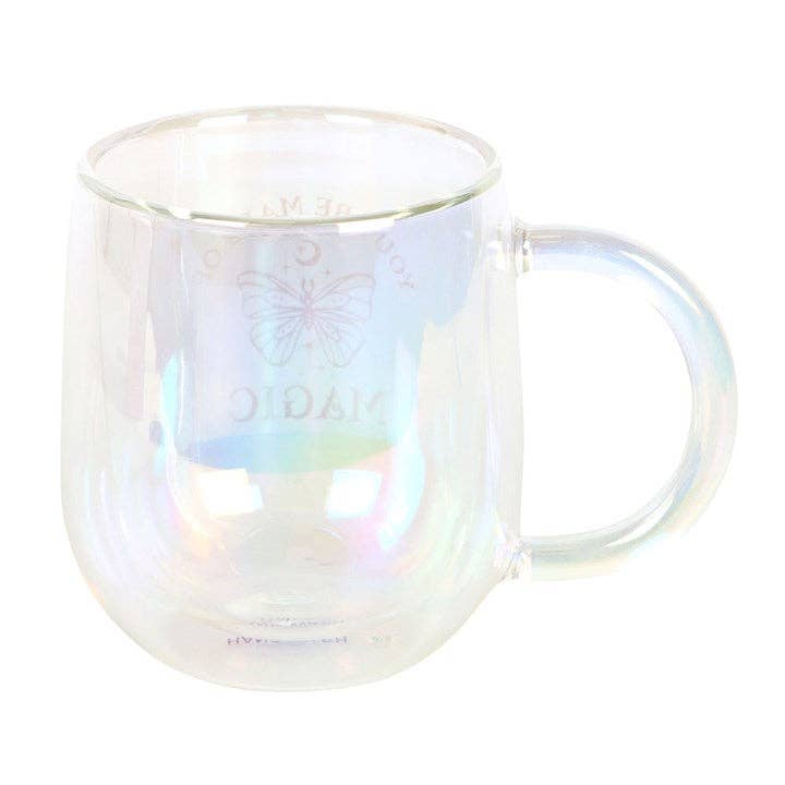 Vous êtes fait de magie Tasse en verre à double paroi iridescente - Miss Lili's Boutique
