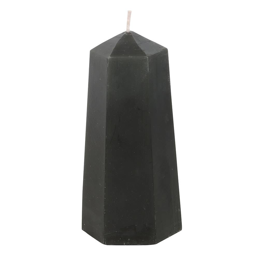 Bougie de protection en cristal avec obsidienne noire brute - Miss Lili's Boutique