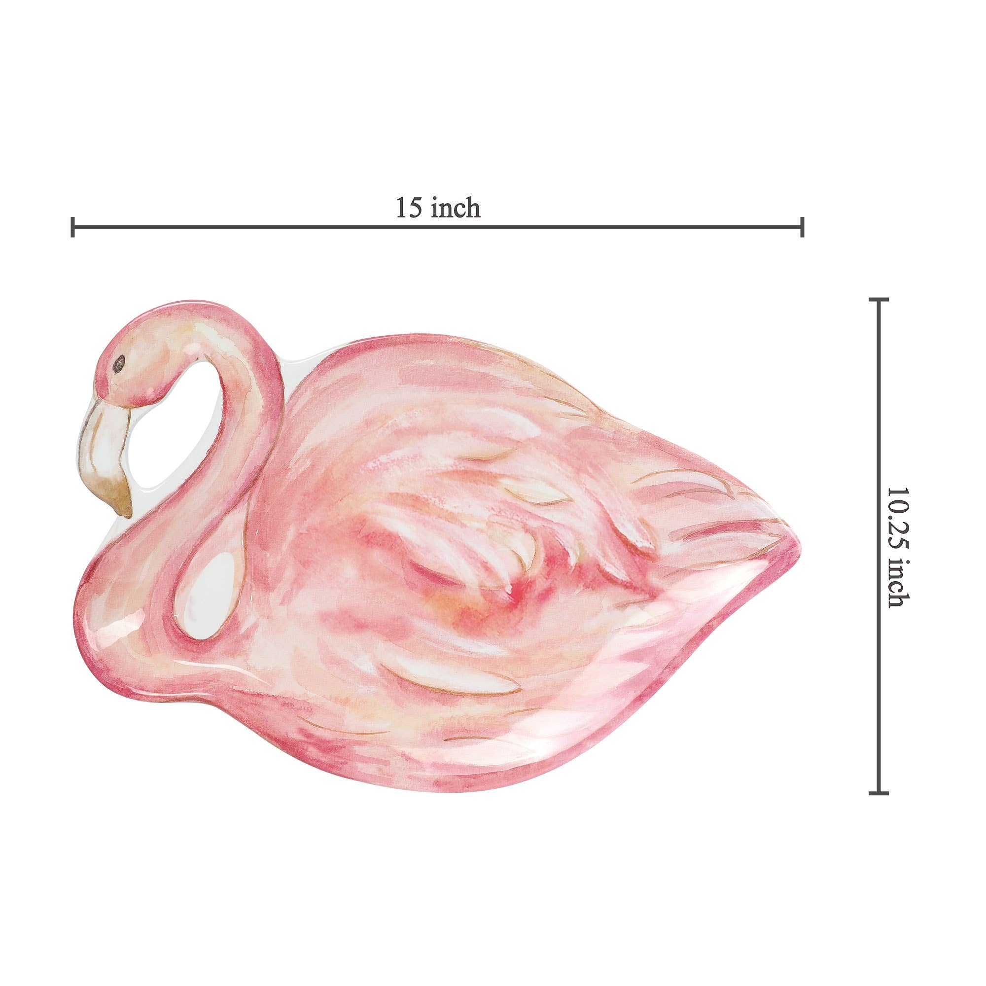 Plat en mélamine 15" Flamant rose - Miss Lili's Boutique