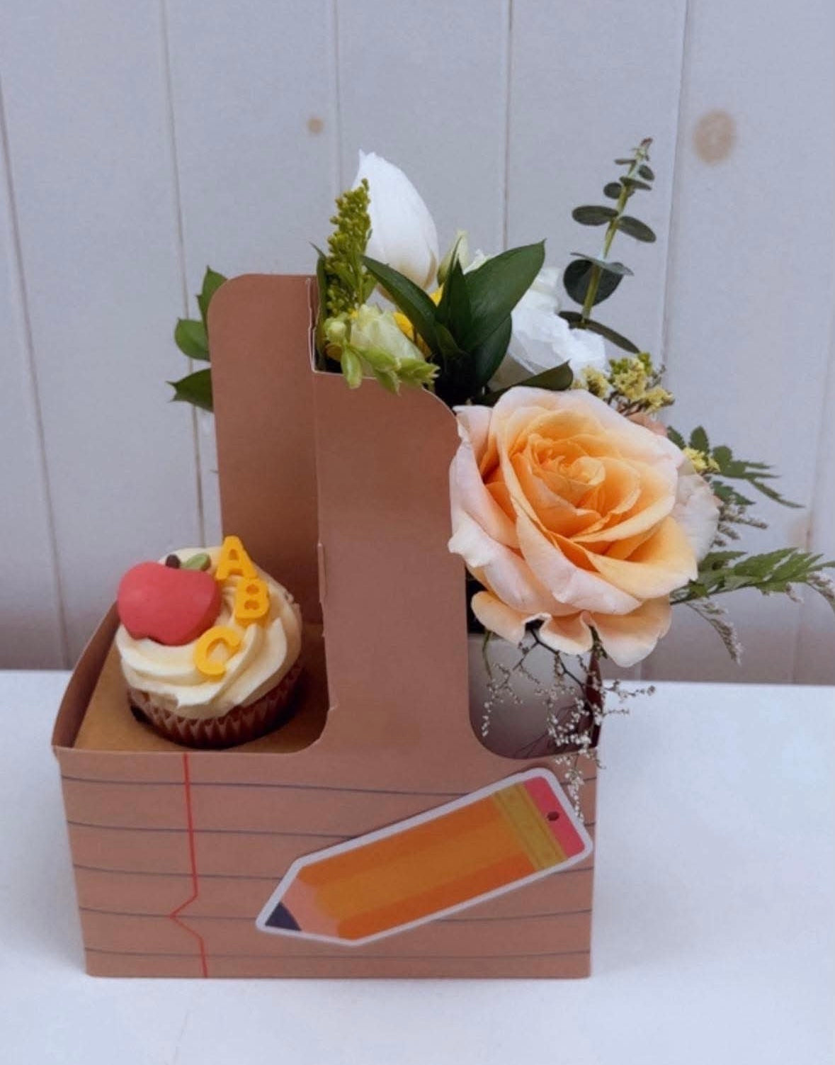 DUO FLEURS & CUPCAKE - MERCI PROFESSEUR! - Miss Lili's Boutique