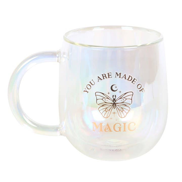 Vous êtes fait de magie Tasse en verre à double paroi iridescente - Miss Lili's Boutique