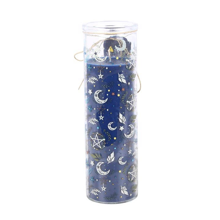 Bougie tube imprimée « Sortilège du solstice » — mûre & pin - Miss Lili's Boutique