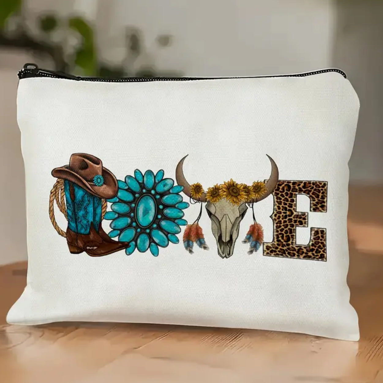 Pochette pour cosmétiques Love - Collection Cowgirl