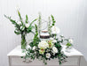 Arrangement de fleurs funéraires complet blanc