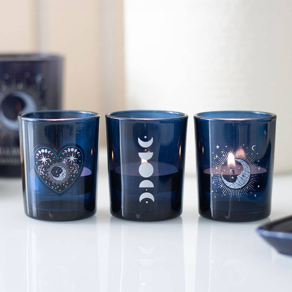 Ensemble de 3 photophores Blue Moon - Miss Lili's Boutique