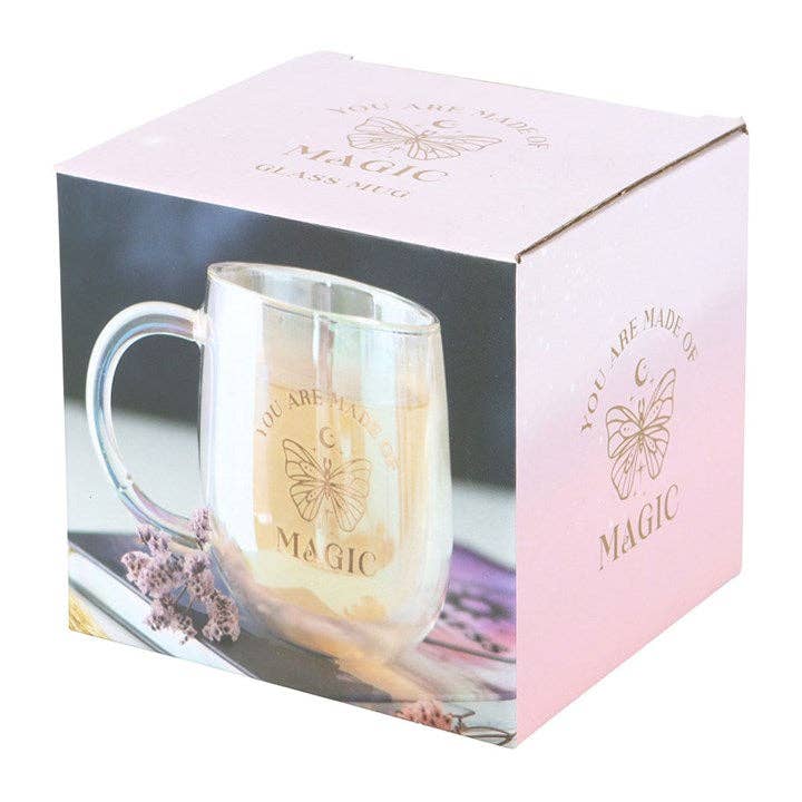 Vous êtes fait de magie Tasse en verre à double paroi iridescente - Miss Lili's Boutique