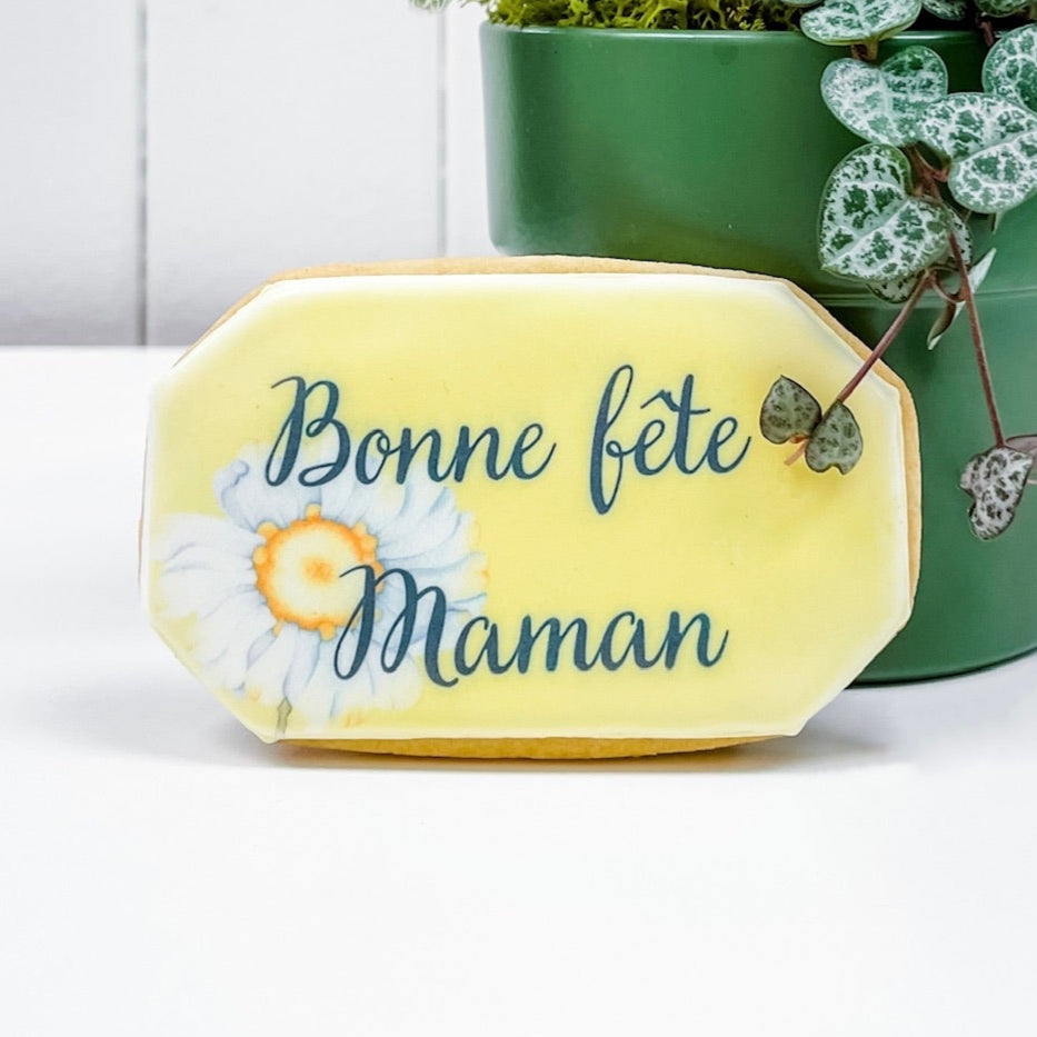 Biscuit - Bonne fête Maman jaune - Miss Lili's Boutique