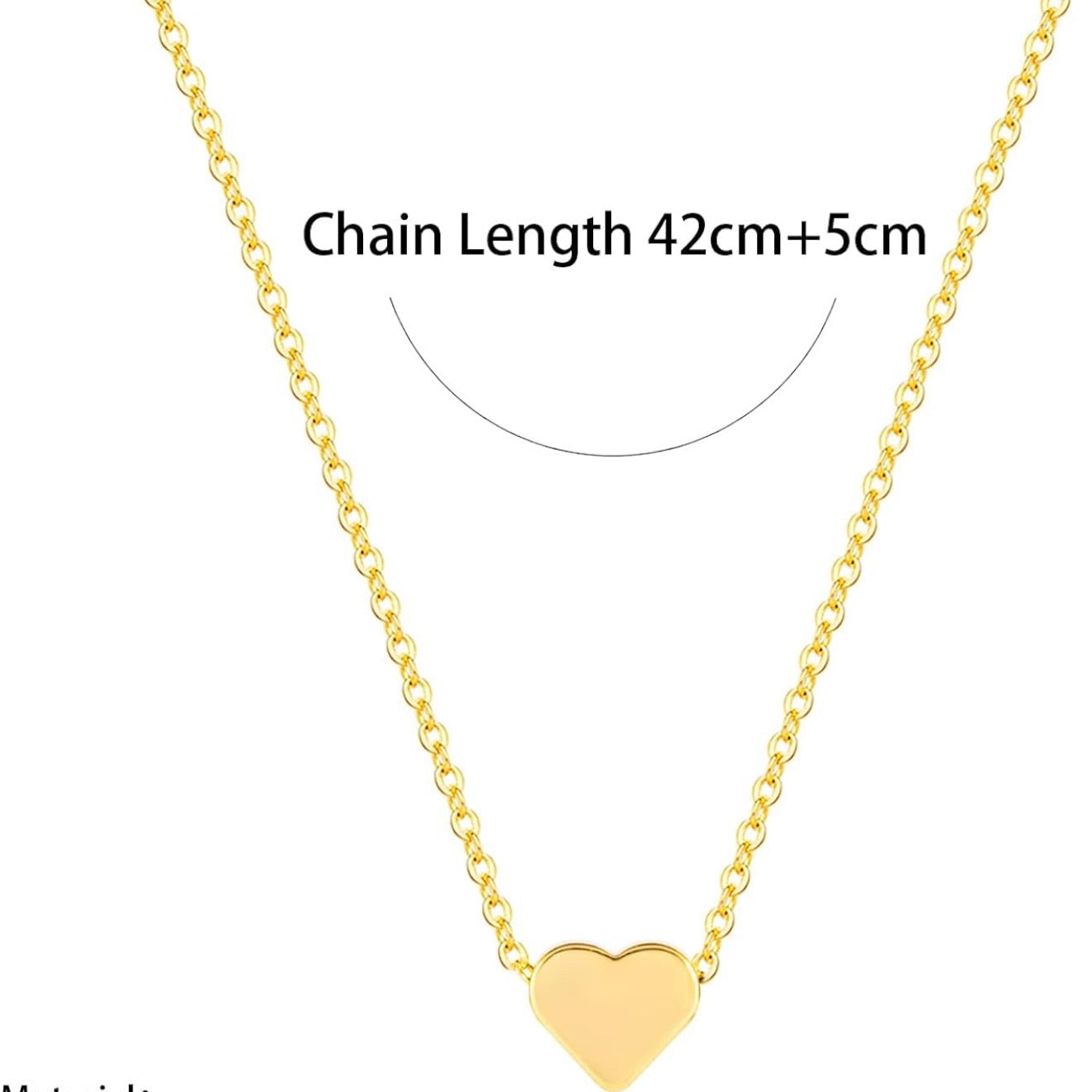 Collier délicat plaqué or 14 carats - Petit coeur - Miss Lili's Boutique