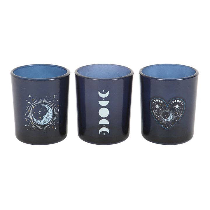 Ensemble de 3 photophores Blue Moon - Miss Lili's Boutique