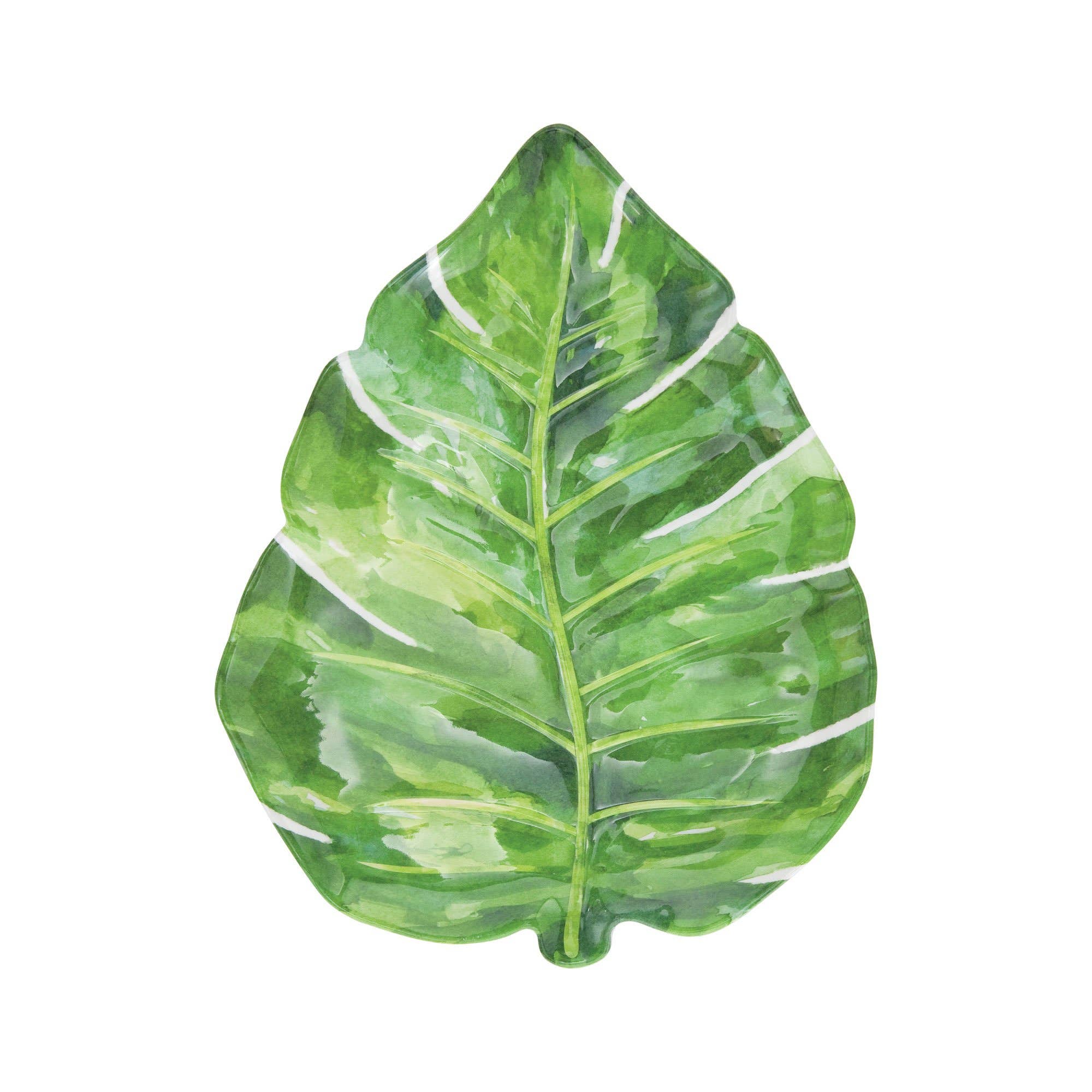 Ensemble de 4 assiettes Monstera en mélamine de 9 pouces - Miss Lili's Boutique