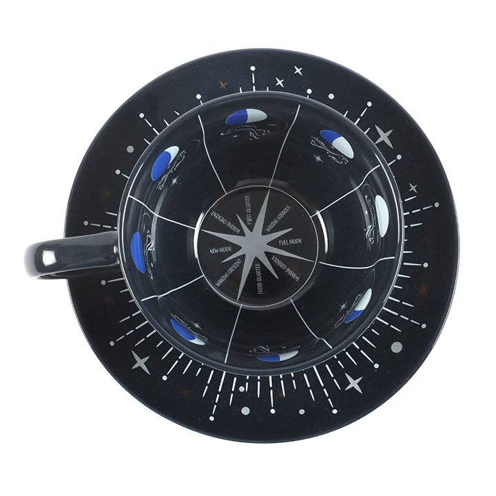 Tasse et soucoupe Phase de Lune Bleue - Miss Lili's Boutique
