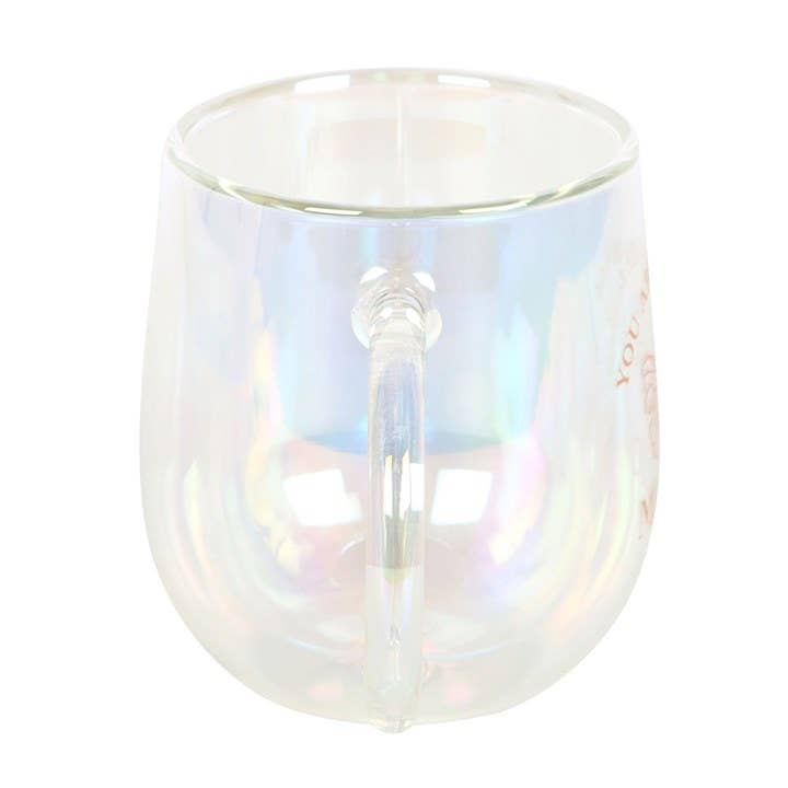 Vous êtes fait de magie Tasse en verre à double paroi iridescente - Miss Lili's Boutique