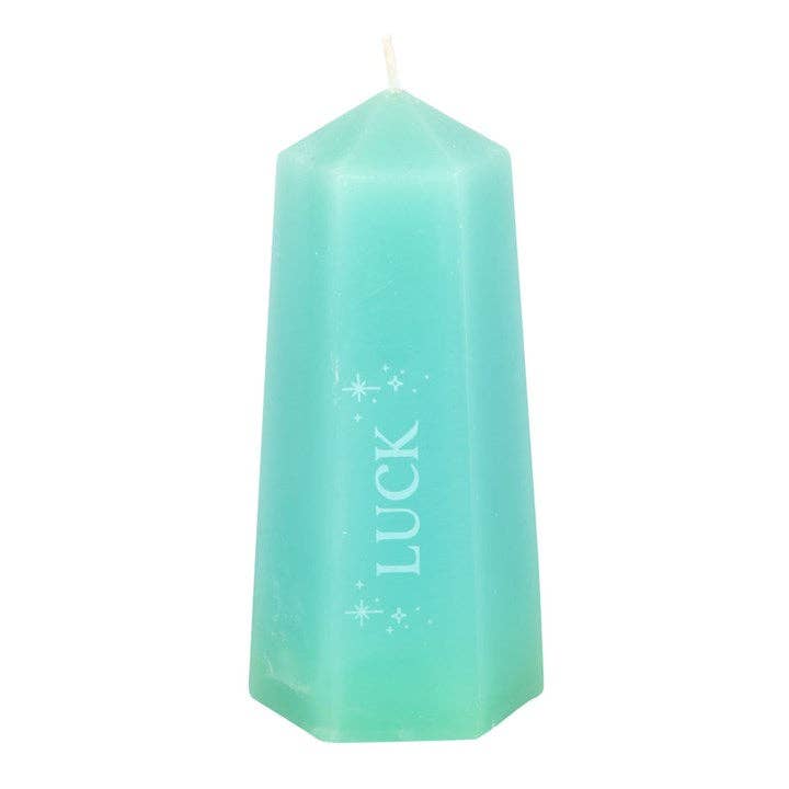 Bougie en cristal Luck avec aventurine verte brute - Miss Lili's Boutique