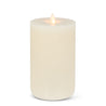 7" Ivory Candle with Touch Flickering Flame - Honey Vanilla