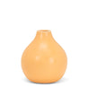 Small matte yellow ceramic vase