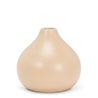 Small vase with elongated beak in matte beige ceramic
