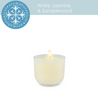 Scented candle with essential oils - White jasmine &amp; sandalwood (2 sizes)