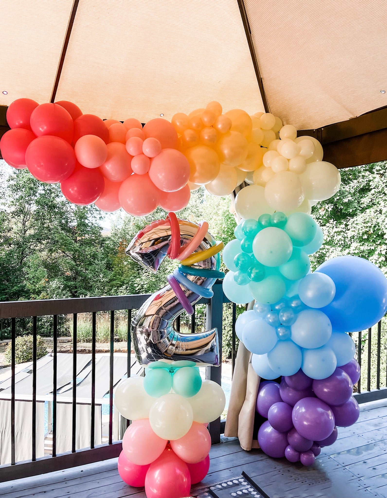 Arche de ballons de fête - arc-en-ciel - méri méri - La Maison de Zazou