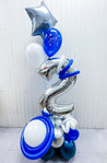 Arrangement of balloons with 1 number