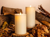7" Cream Candle with Tactile Flickering Flame - Honey Vanilla