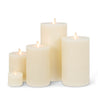 9" ivory candle with flickering flame