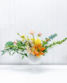 Bouquet de fleurs + vase - Doux soleil