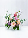 Bouquet of flowers + vase - Pink tones