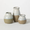 Small two-tone spotted ceramic pot (3 sizes)