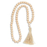 Necklace of wooden beads with pompom