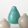 Moyen vase en céramique turquoise