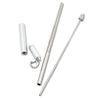 Portable stainless steel straw with brush and case