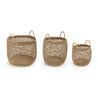 Open weave baskets with handle (3 sizes)